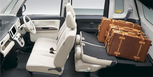 ムーヴキャンバスのラゲッジルームの大きさは?シートアレンジも可能?