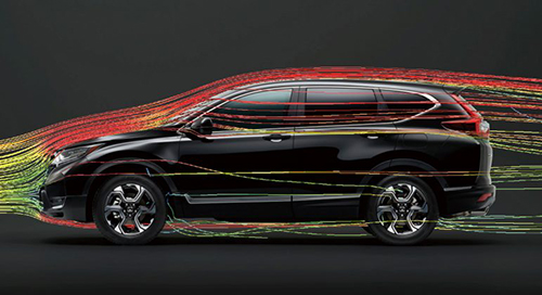 ホンダ技術研究所HRD Sakuraで風洞実験を繰り返し、高い空力性能を獲得