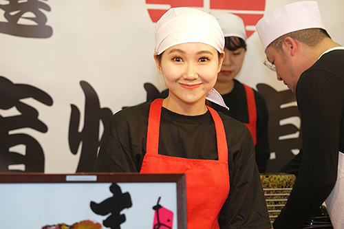 食ブースにもステキな笑顔が!1