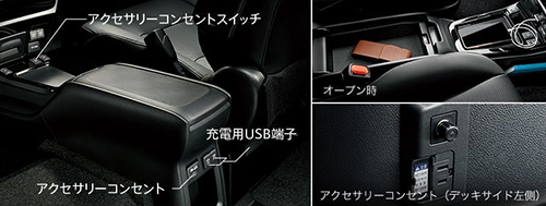 インパネ一体型センターコンソールボックス(アッパートレイ・リアボックス・運転席サイドポケット付き)