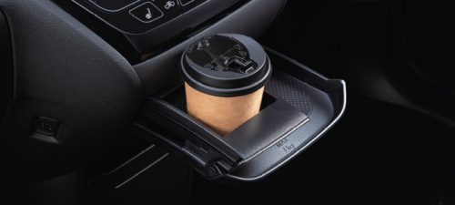 センタートレイ(引き出し式&カップホルダー付き)