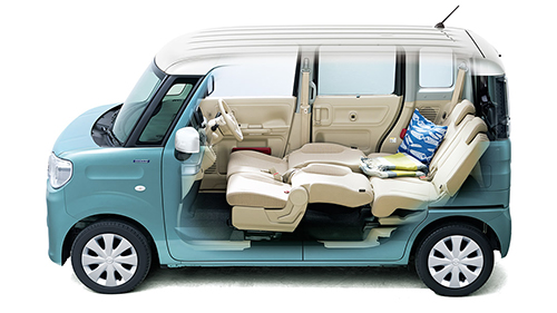 フレアワゴンの荷室&座席アレンジ3