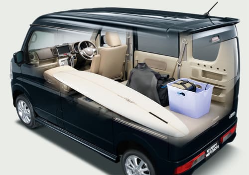 エブリイワゴンの荷室&座席アレンジ5