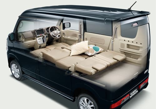 エブリイワゴンの荷室&座席アレンジ6