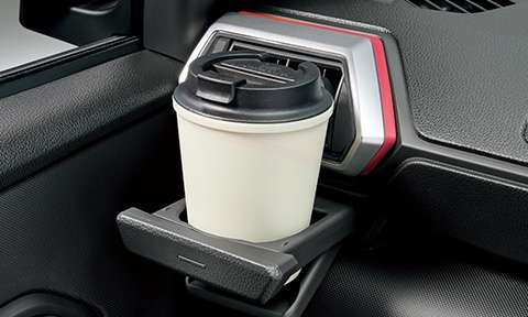 ワンプッシュ式オートオープンカップホルダー(運転席・助手席)
