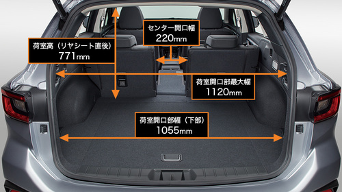 レヴォーグの荷室&シートアレンジ