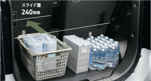 タントの荷室&座席アレンジ2